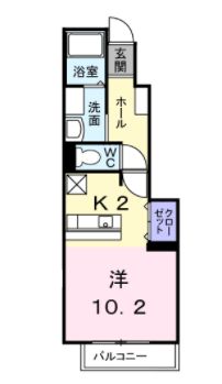 高松琴平電鉄琴平線 空港通り駅 徒歩7分 2階建 築18年の間取り写真