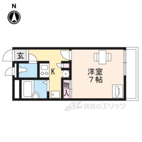 亀岡市篠町見晴のマンションの間取り