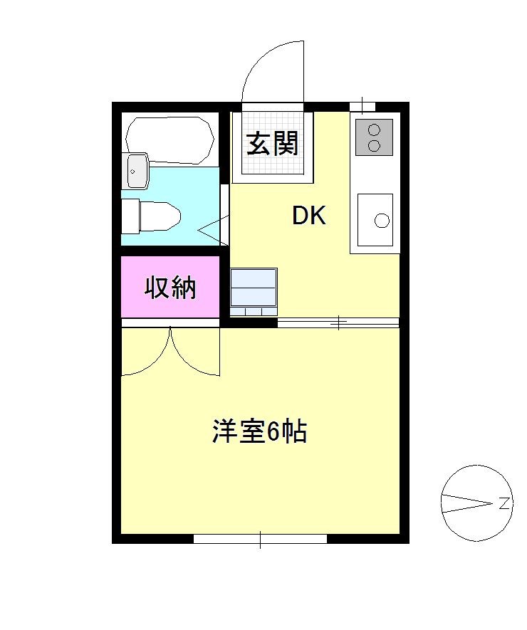 八王子市大谷町のアパートの間取り