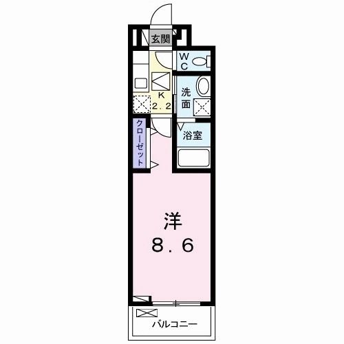 前橋市東善町のアパートの間取り