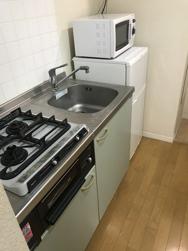 キッチン　★☆家具家電付きマンション☆★家具家電撤去も可能です♪