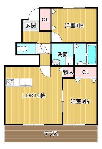 THE　ROM和泉の間取り