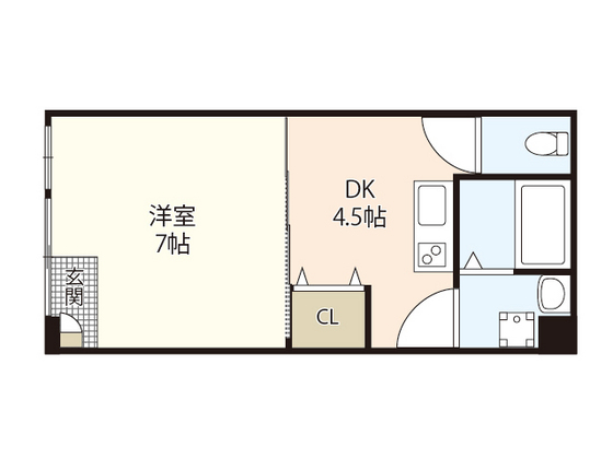 広島市中区河原町のマンションの間取り