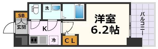 愛知県名古屋市中区富士見町（マンション）の賃貸物件の間取り
