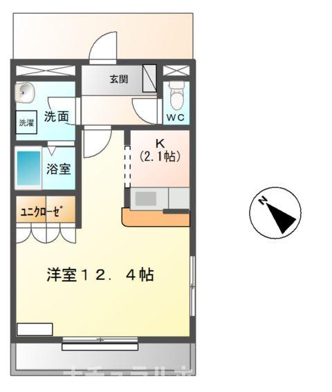 豊橋市南牛川のアパートの間取り