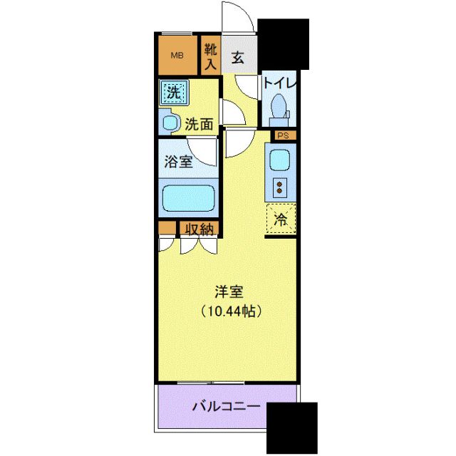 仙台市青葉区片平のマンションの間取り