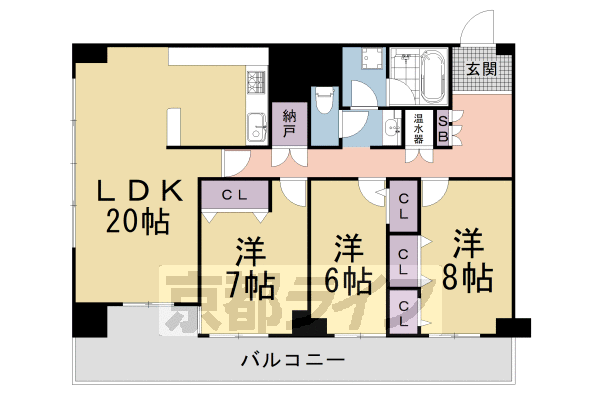 四条高倉スカイハイツの間取り