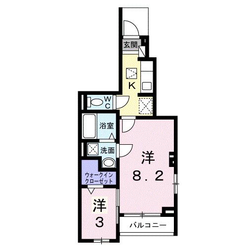 【八王子市小宮町のアパートの間取り】