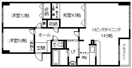 ロピア教育大前（４０６）の間取り