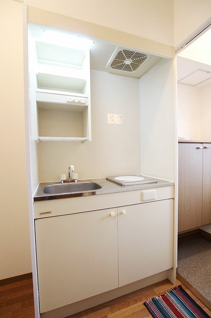 キッチン　写真は別号室のものです。