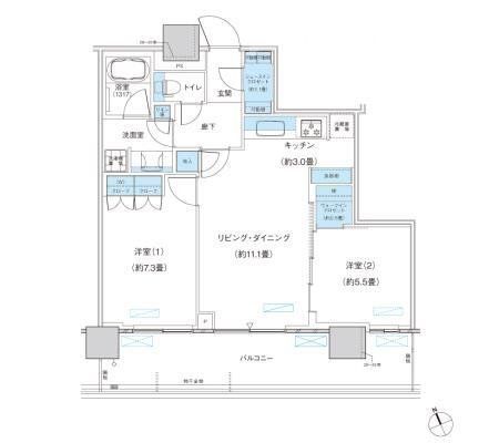 柏市若柴のマンションの間取り