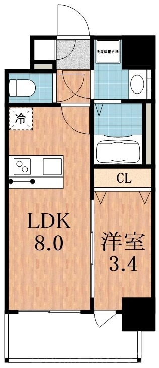 大阪市住吉区南住吉のマンションの間取り