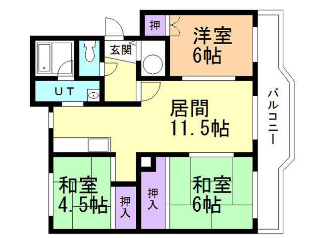 マンションＴＳＵの間取り