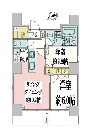 クレストコート中野の間取り