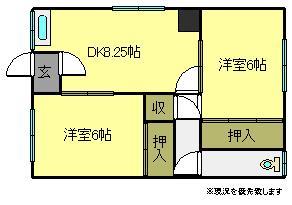 共栄荘　事務所の間取り