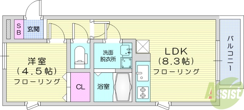 アンビシオン泉中央の間取り