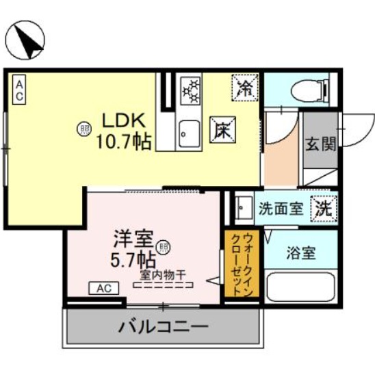 姫路市神田町のアパートの間取り