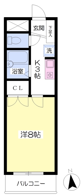 【松山市清水町のマンションの間取り】