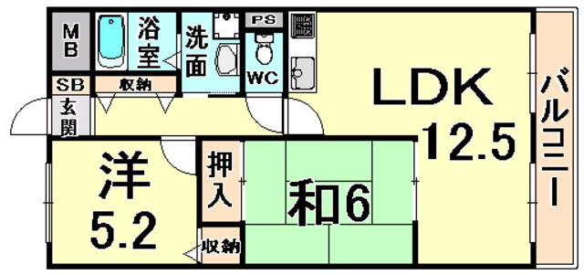 プラマーII番館の間取り