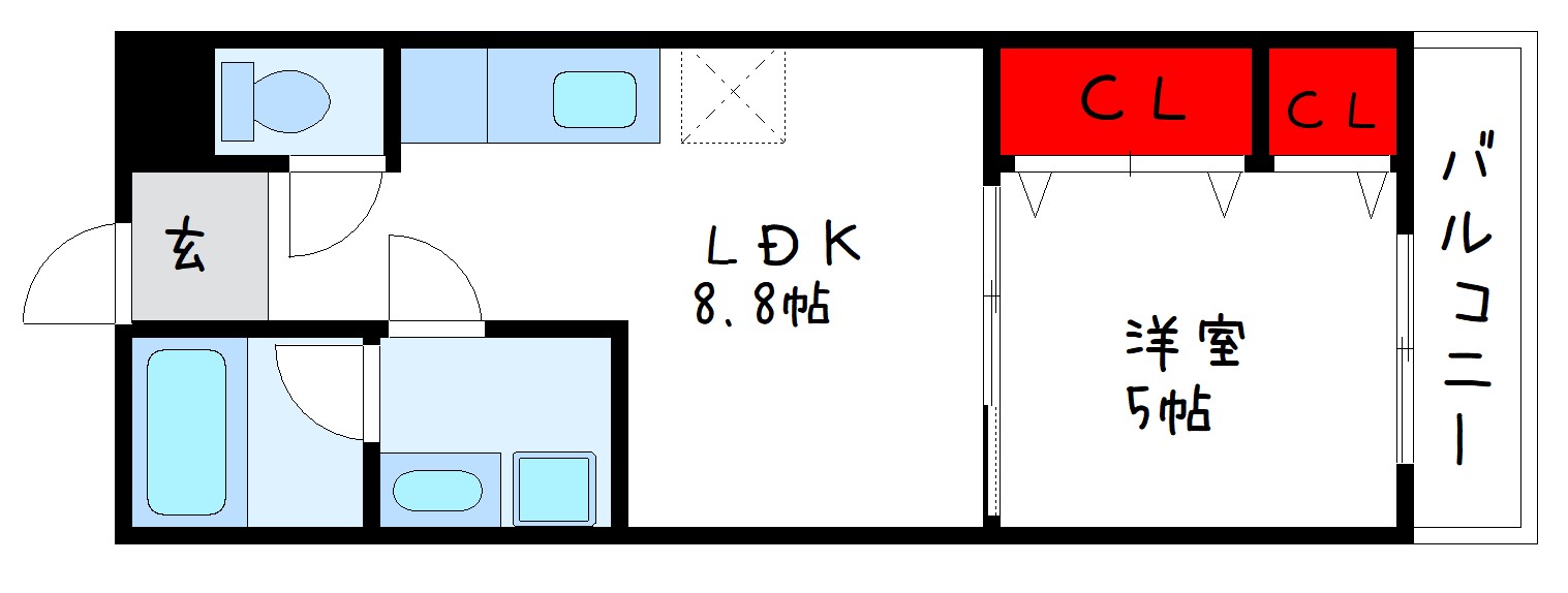 和泉市万町のアパートの間取り