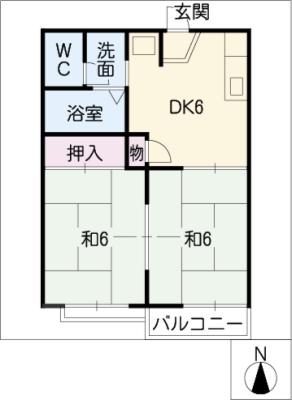 フォーブル南十字星　Ｅ棟の間取り