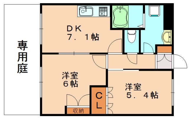 サンライフ花瀬Iの間取り