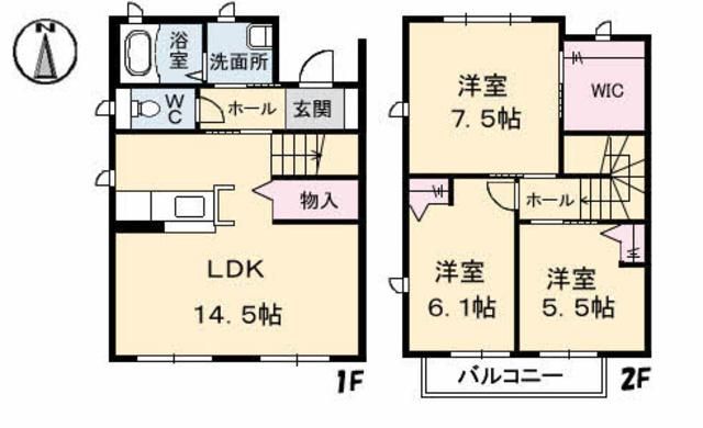 メゾンえがおばしの間取り