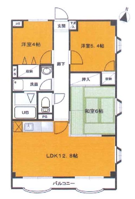 さいたま市北区植竹町のマンションの間取り