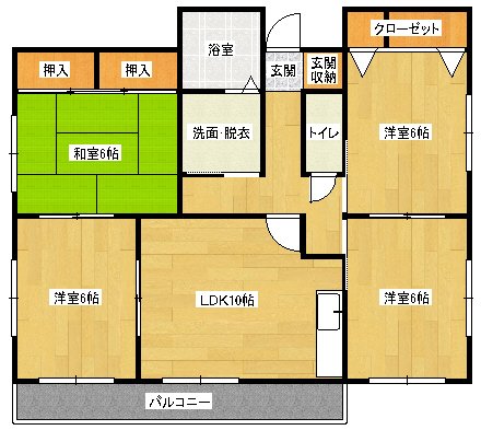 広島市東区矢賀のマンションの間取り