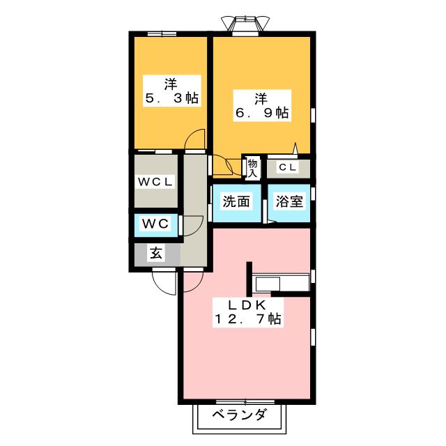 春風の丘　Ｄ棟の間取り