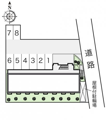 【レオパレスエクセレント２号館のエントランス】