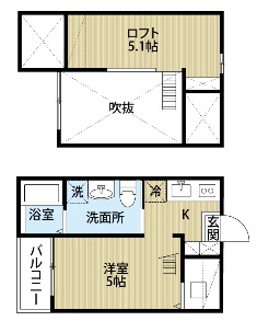 名古屋市南区大同町のアパートの間取り