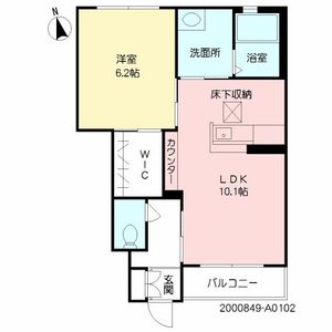 北九州市若松区古前のアパートの間取り