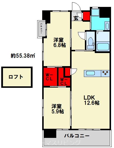 サンシャイン・キャナル 小倉の間取り