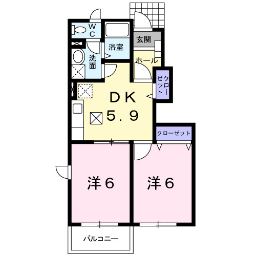 ヴィラージュＫ　Ａの間取り