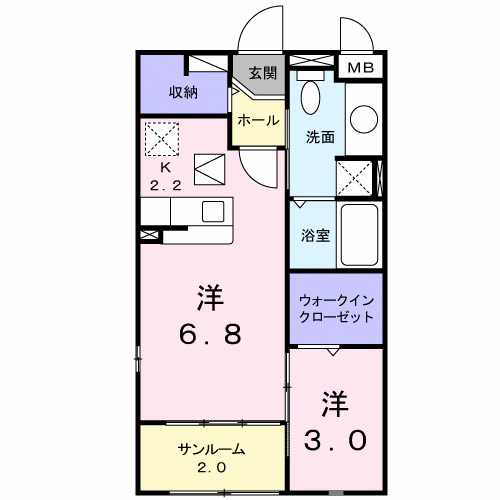 ブラン　ソル　ジュンの間取り