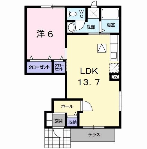 フォンテーヌ南行橋Ａの間取り