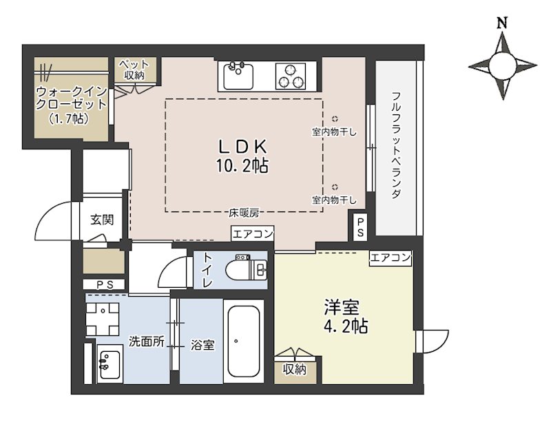 さいたま市大宮区吉敷町のマンションの間取り