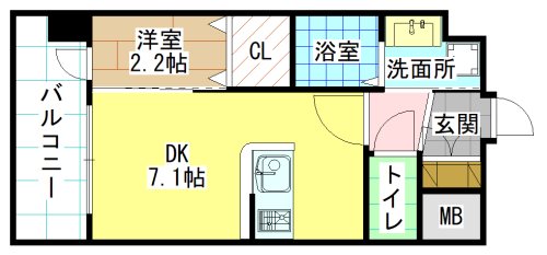 北九州市八幡西区陣山のマンションの間取り