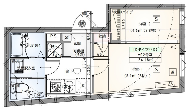 品川区荏原のマンションの間取り