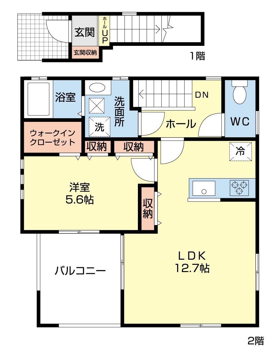 寺内三千刈アパートの間取り