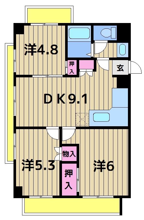 PRISM COURT 綾瀬の間取り