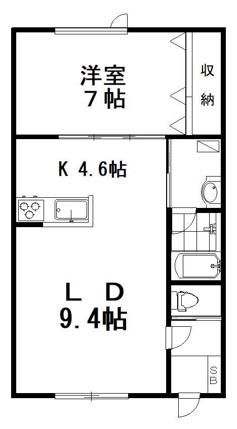 ソレイユ鶴ヶ岱の間取り