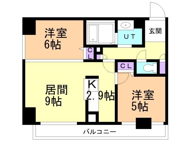 札幌市中央区南三条西のマンションの間取り