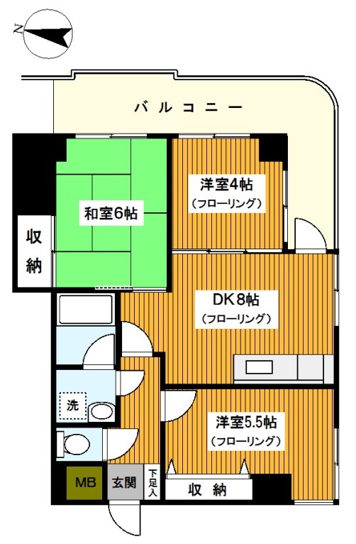 川崎市川崎区浅田のマンションの間取り