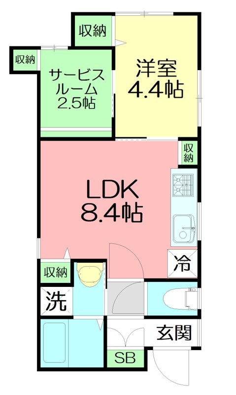 鎌倉市山ノ内のアパートの間取り