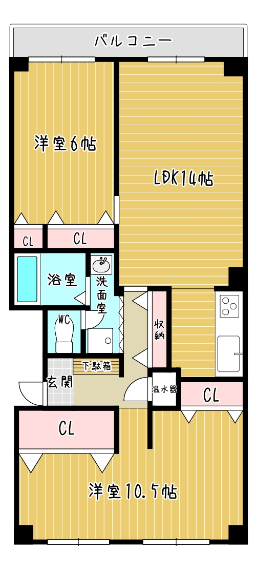 横浜市保土ケ谷区瀬戸ケ谷町のマンションの間取り