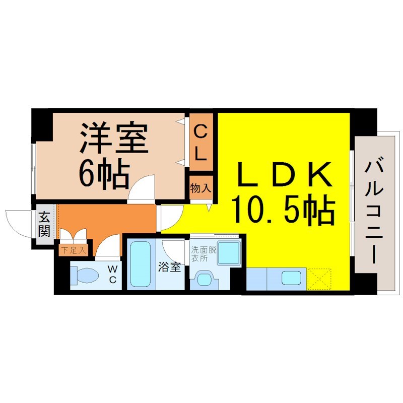 名古屋市北区萩野通のマンションの間取り