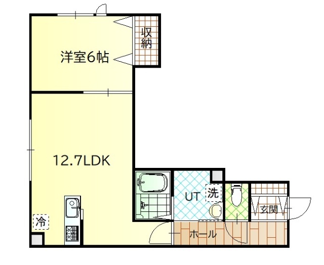 旭川市神楽三条のアパートの間取り