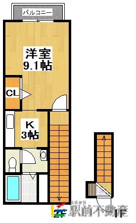 朝倉市牛木のアパートの間取り